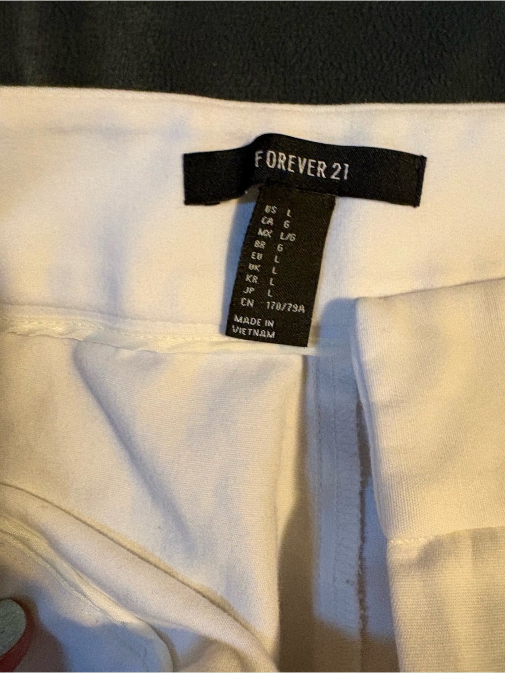 Forever 21 White Low-Rise Straight Pants - Picture 2 of 6